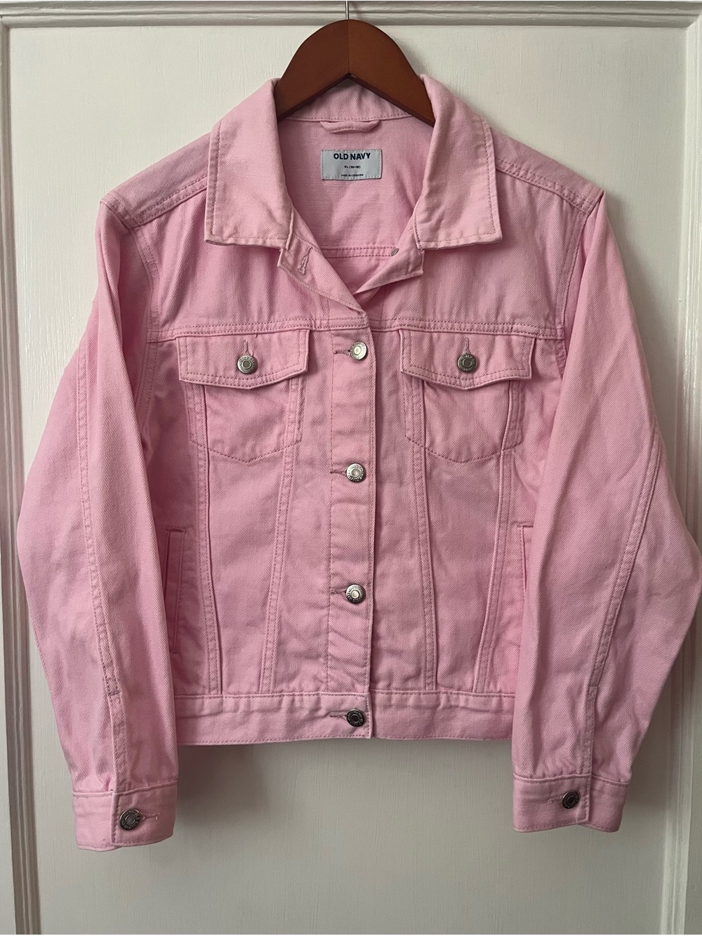 Kids XL 14-16 Old Navy Pink Denim Jacket